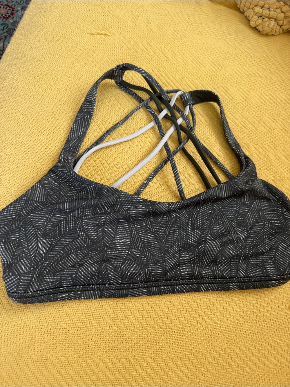 lululemon athletica Black & Gray Strappy Sports Bra
